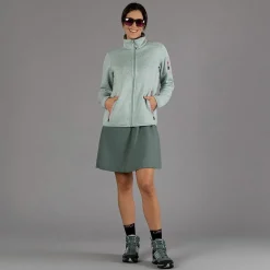 Giacca in pile da donna in Knit-Tech mèlange