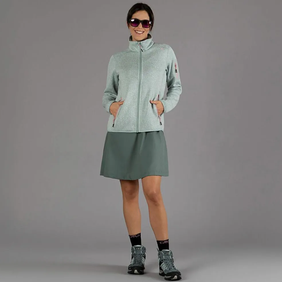 Giacca in pile da donna in Knit-Tech mèlange