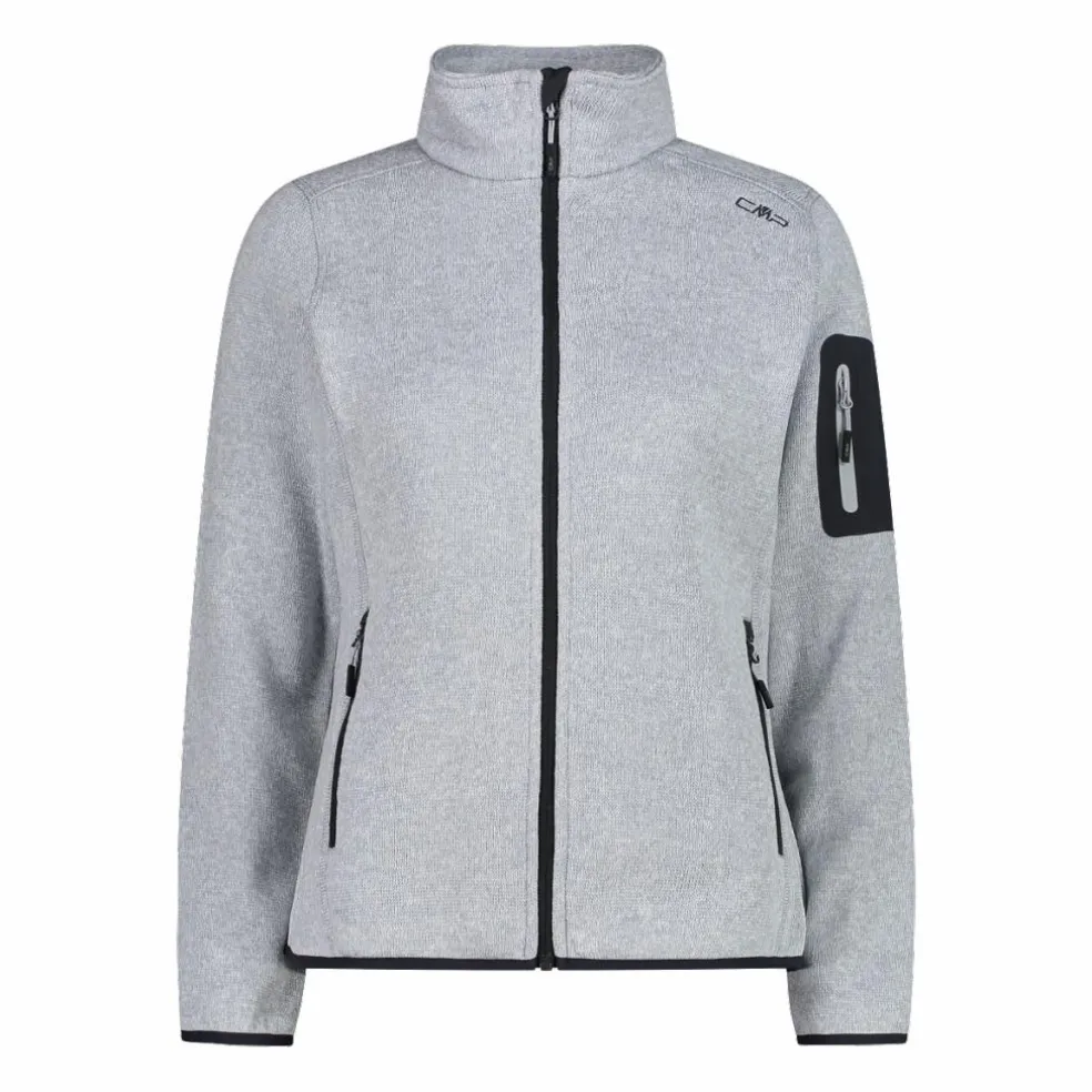 Giacca in pile da donna in Knit-Tech mèlange
