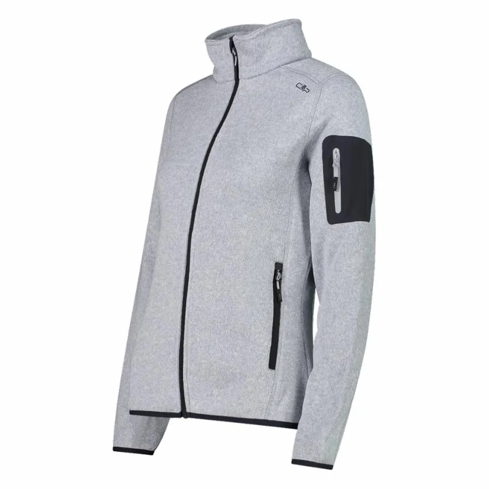 Giacca in pile da donna in Knit-Tech mèlange