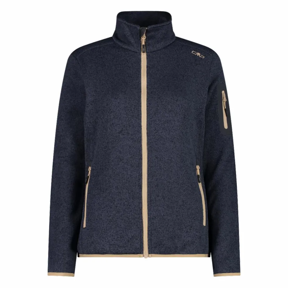 Giacca in pile da donna in Knit-Tech mèlange