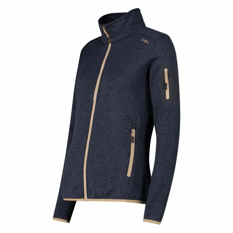 Giacca in pile da donna in Knit-Tech mèlange
