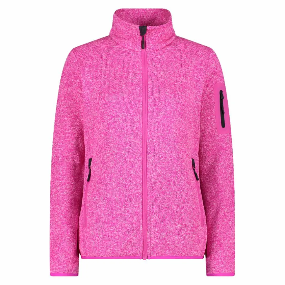Giacca in pile da donna in Knit-Tech mèlange