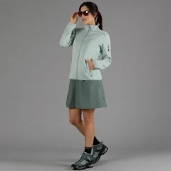 Giacca in pile da donna in Knit-Tech mèlange