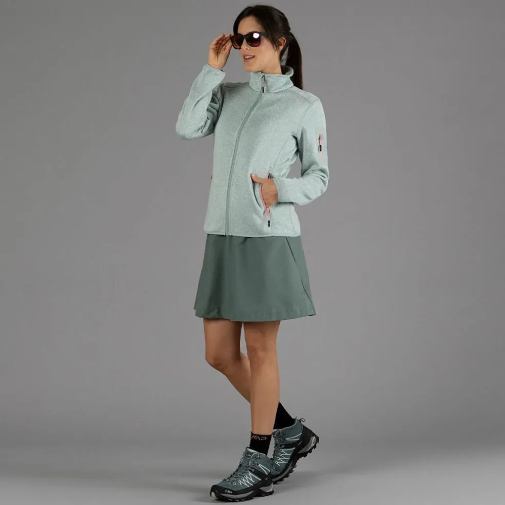 Giacca in pile da donna in Knit-Tech mèlange