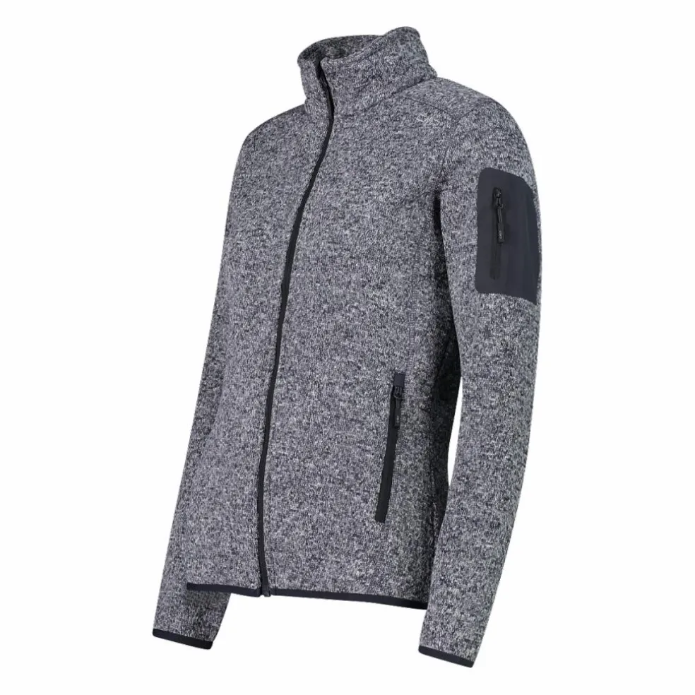 Giacca in pile da donna in Knit-Tech mèlange