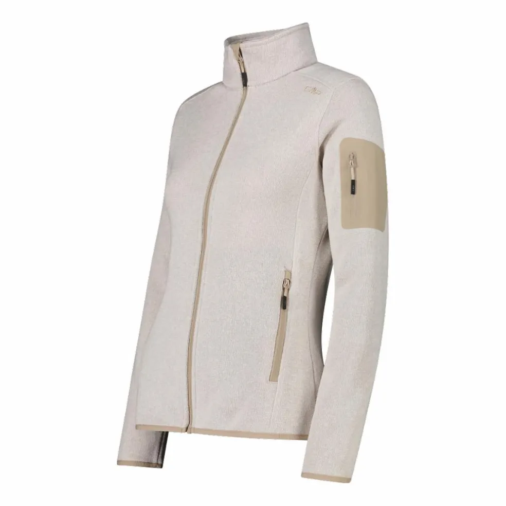Giacca in pile da donna in Knit-Tech mèlange