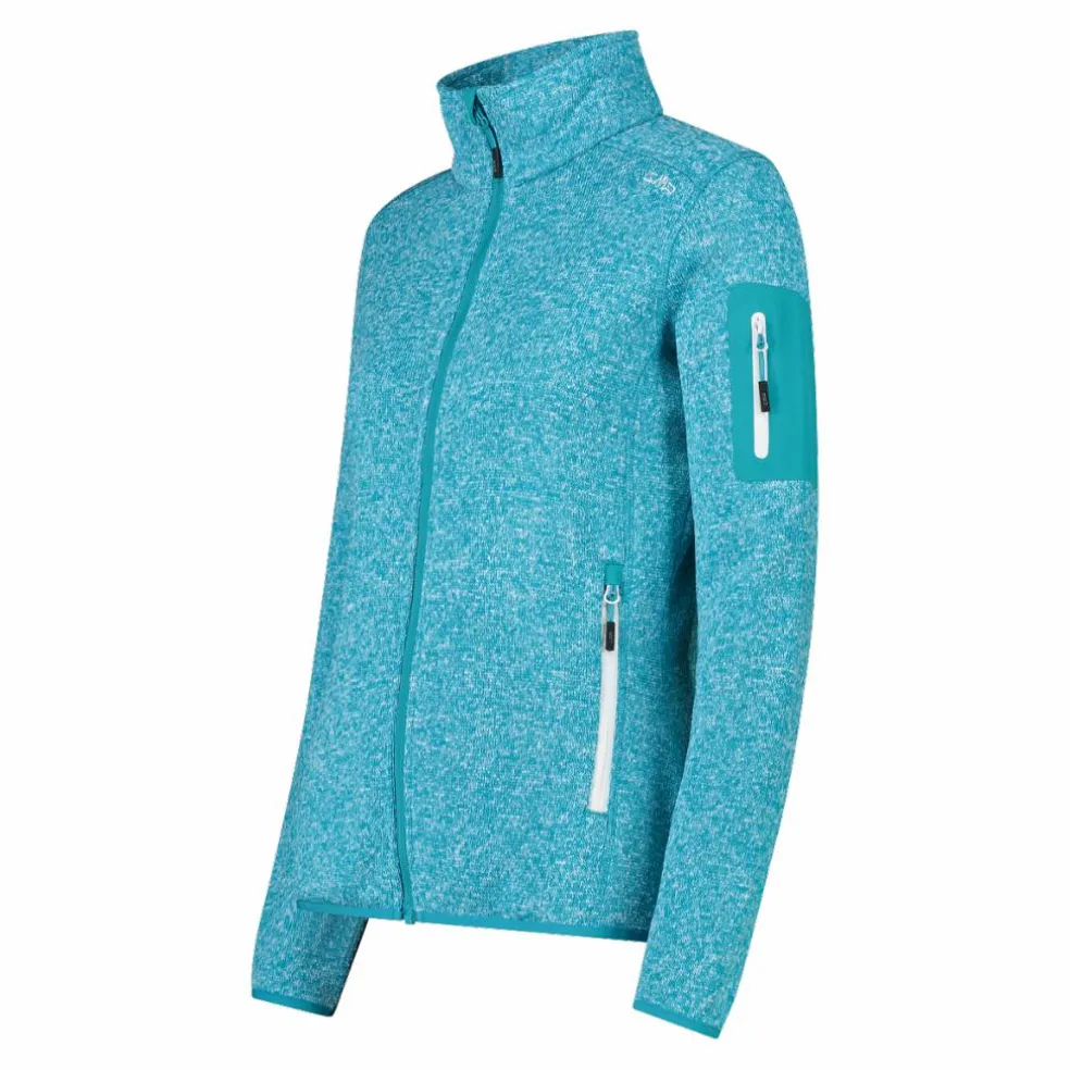 Giacca in pile da donna in Knit-Tech mèlange