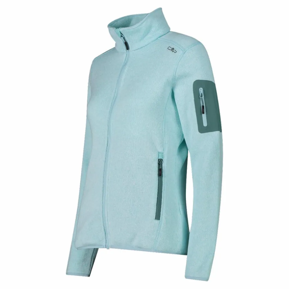 Giacca in pile da donna in Knit-Tech mèlange
