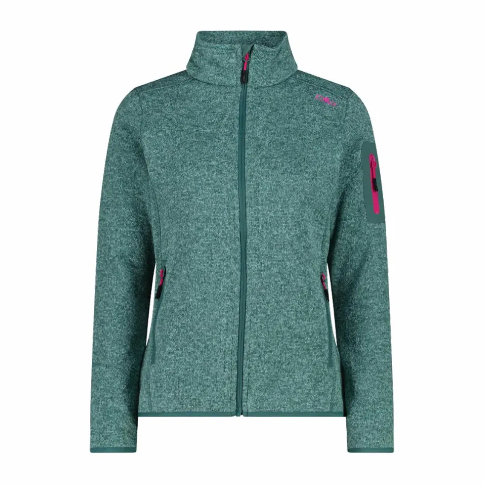 Giacca in pile da donna in Knit-Tech mèlange