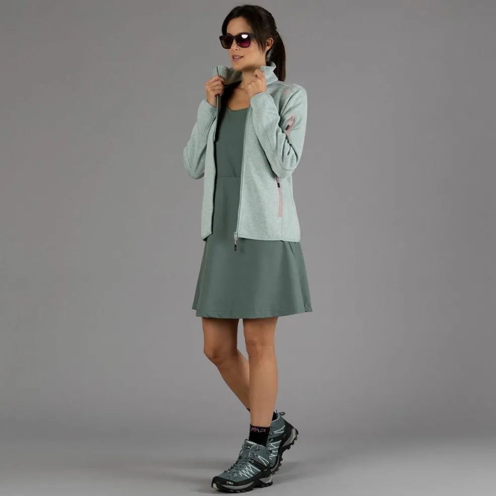 Giacca in pile da donna in Knit-Tech mèlange