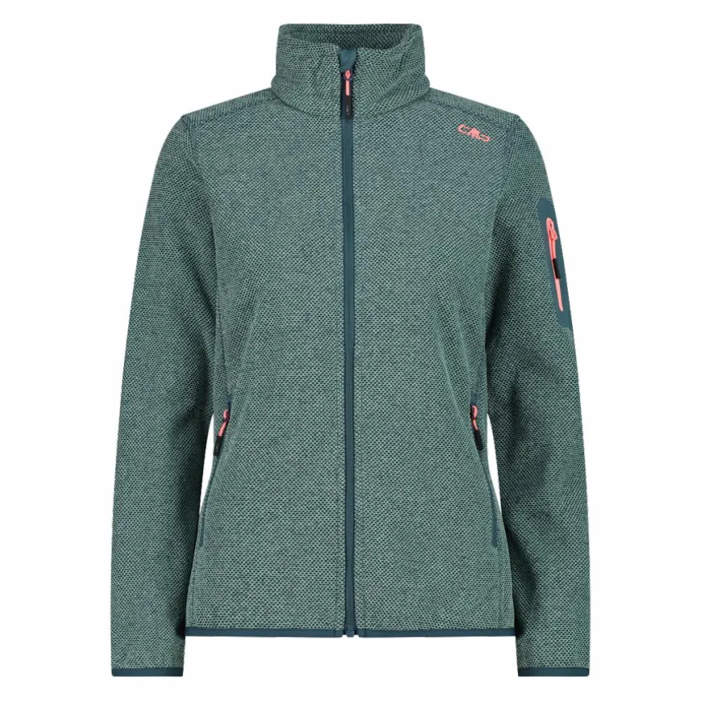 Giacca in pile da donna in Knit-Tech mèlange