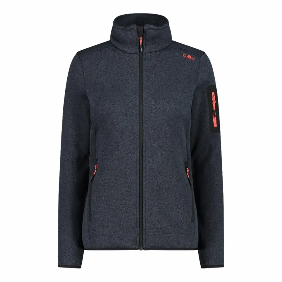 Giacca in pile da donna in Knit-Tech mèlange