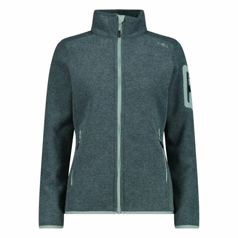 Giacca in pile da donna in Knit-Tech mèlange