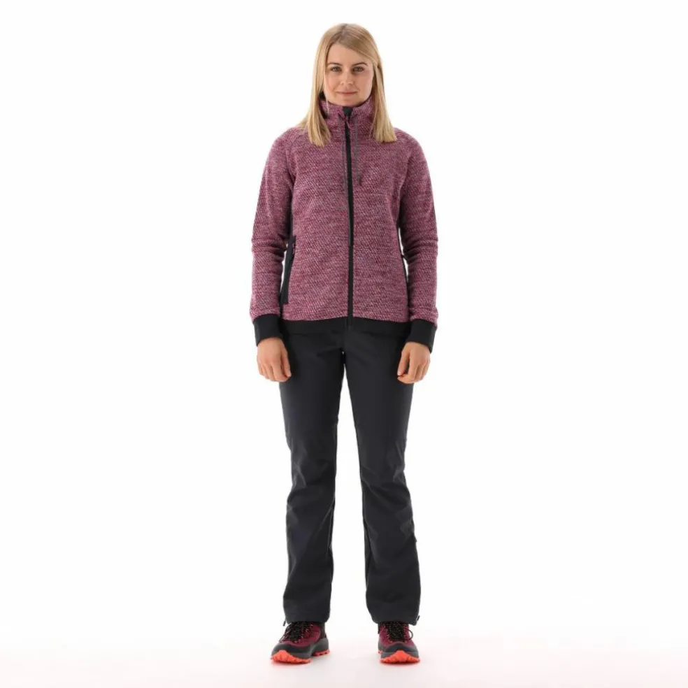 Giacca in pile da donna in knit tech