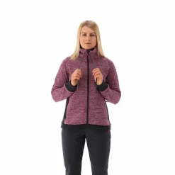 Giacca in pile da donna in knit tech
