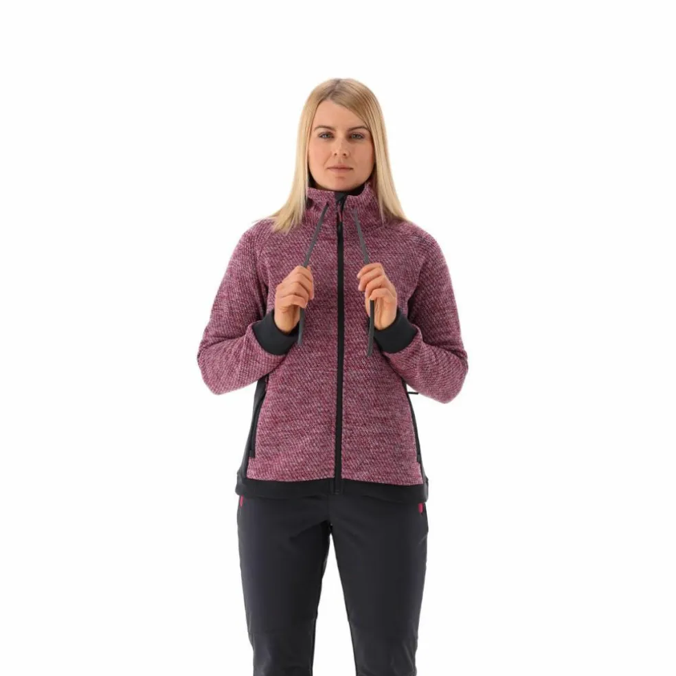 Giacca in pile da donna in knit tech