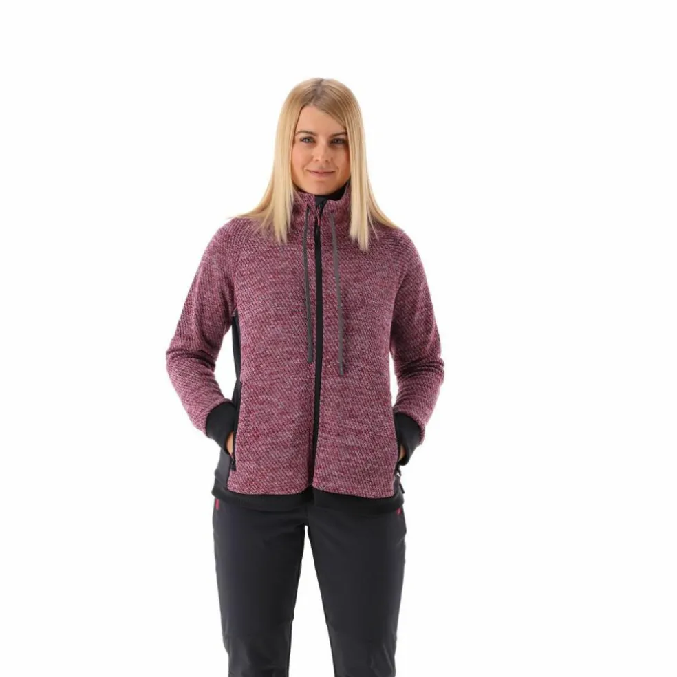 Giacca in pile da donna in knit tech