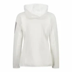 Giacca in pile da donna in knit-tech mélange con cappuccio