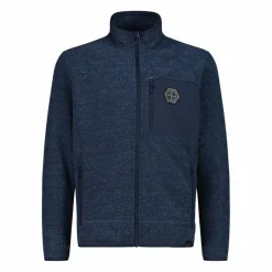 Giacca in pile da uomo in knit tech melange