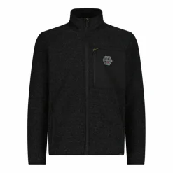 Giacca in pile da uomo in knit tech melange