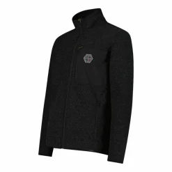Giacca in pile da uomo in knit tech melange