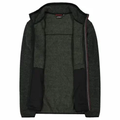 Giacca in pile da uomo in knit tech melange