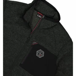 Giacca in pile da uomo in knit tech melange