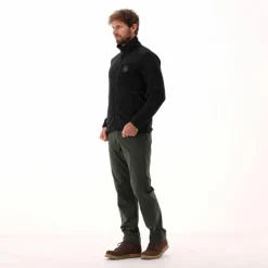 Giacca in pile da uomo in knit tech melange