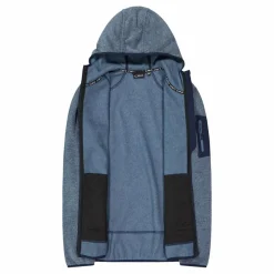 Giacca in pile da uomo in knit-tech mélange con cappuccio
