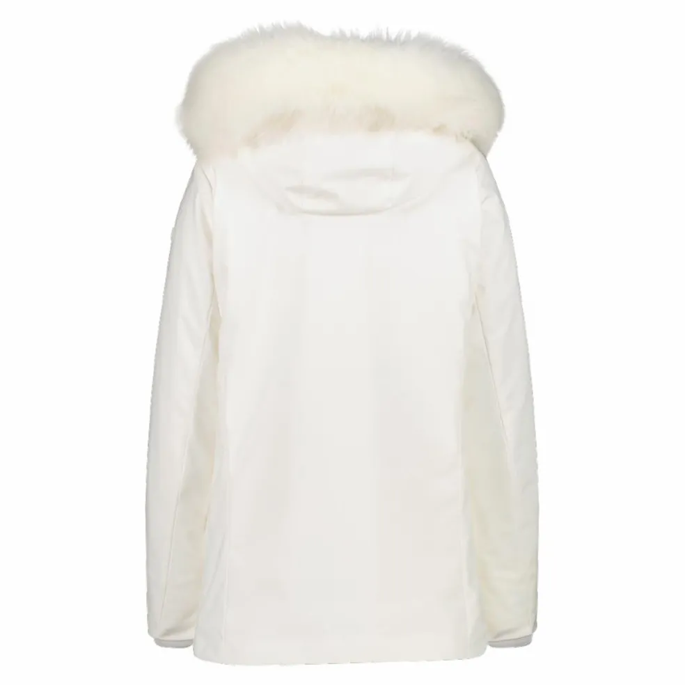 Giacca in Softshell da donna con cappuccio in pelliccetta