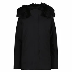 Giacca in Softshell da donna con cappuccio in pelliccetta