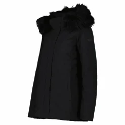 Giacca in Softshell da donna con cappuccio in pelliccetta