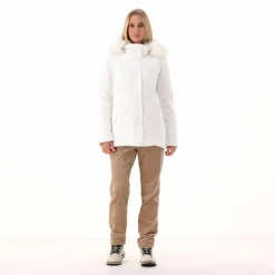 Giacca in Softshell da donna con cappuccio in pelliccetta