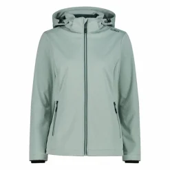 Giacca in softshell da donna con cappuccio staccabile