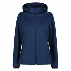 Giacca in softshell da donna con cappuccio staccabile