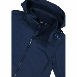 Giacca in softshell da donna con cappuccio staccabile