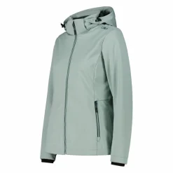 Giacca in softshell da donna con cappuccio staccabile
