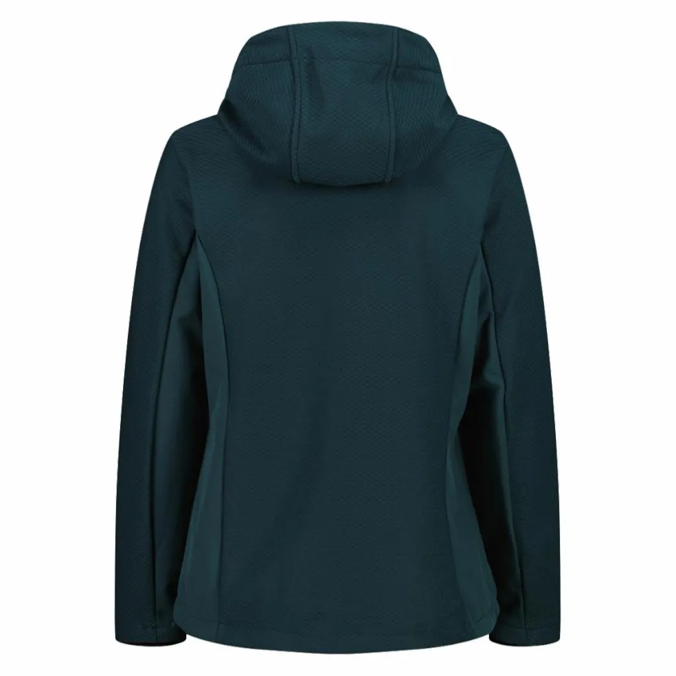 Giacca in softshell da donna con cappuccio a nido d'ape