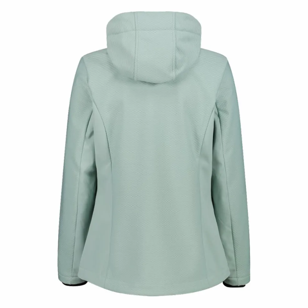 Giacca in softshell da donna con cappuccio a nido d'ape