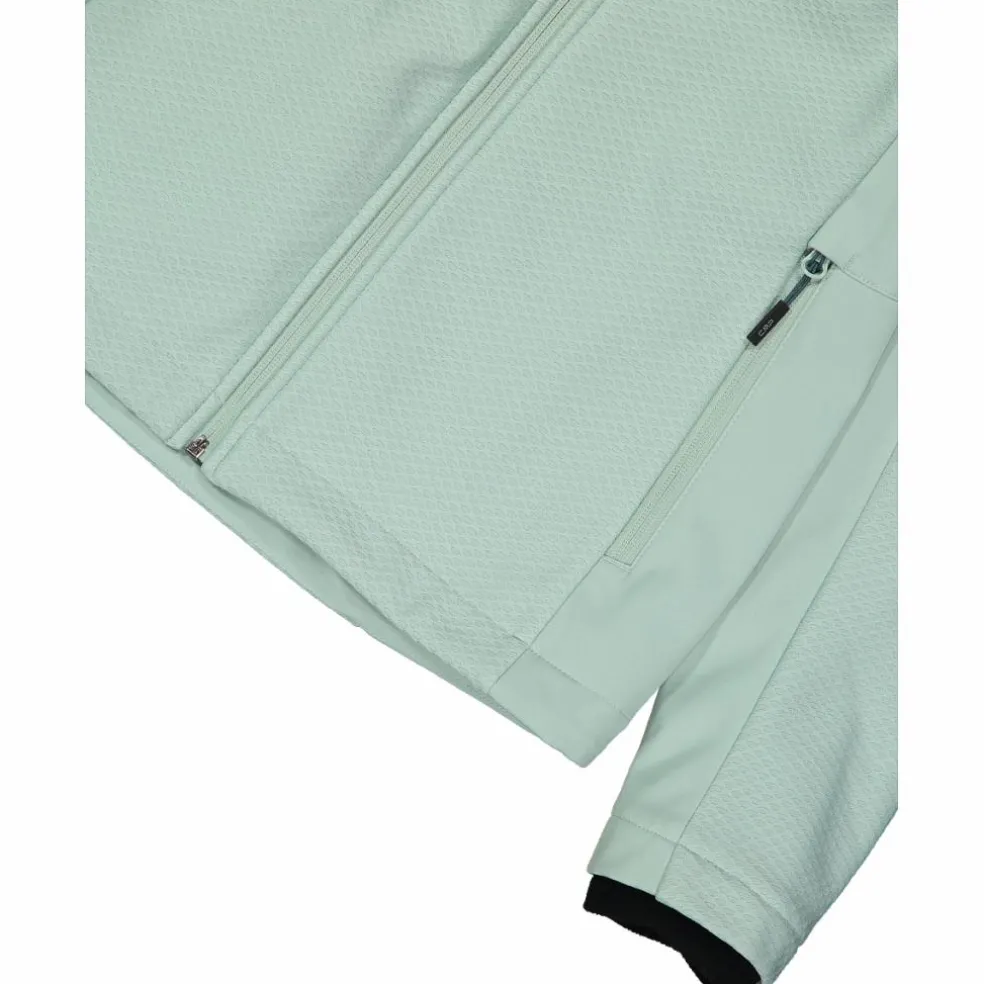 Giacca in softshell da donna con cappuccio a nido d'ape