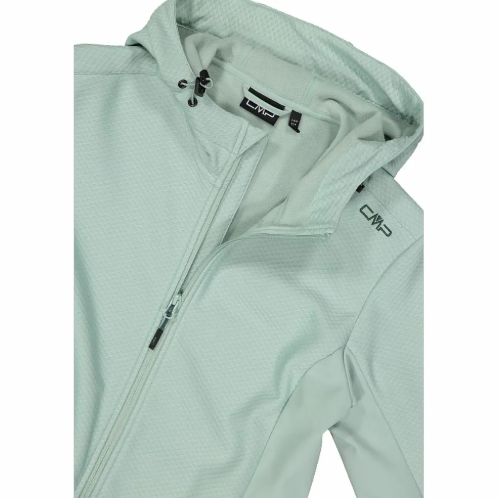 Giacca in softshell da donna con cappuccio a nido d'ape