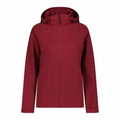 Giacca in softshell elasticizzata da donna con cappuccio staccabile