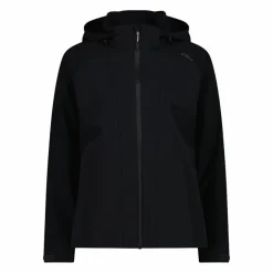 Giacca in softshell elasticizzata da donna con cappuccio staccabile