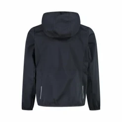Giacca in softshell leggero da bambina con cappuccio fisso