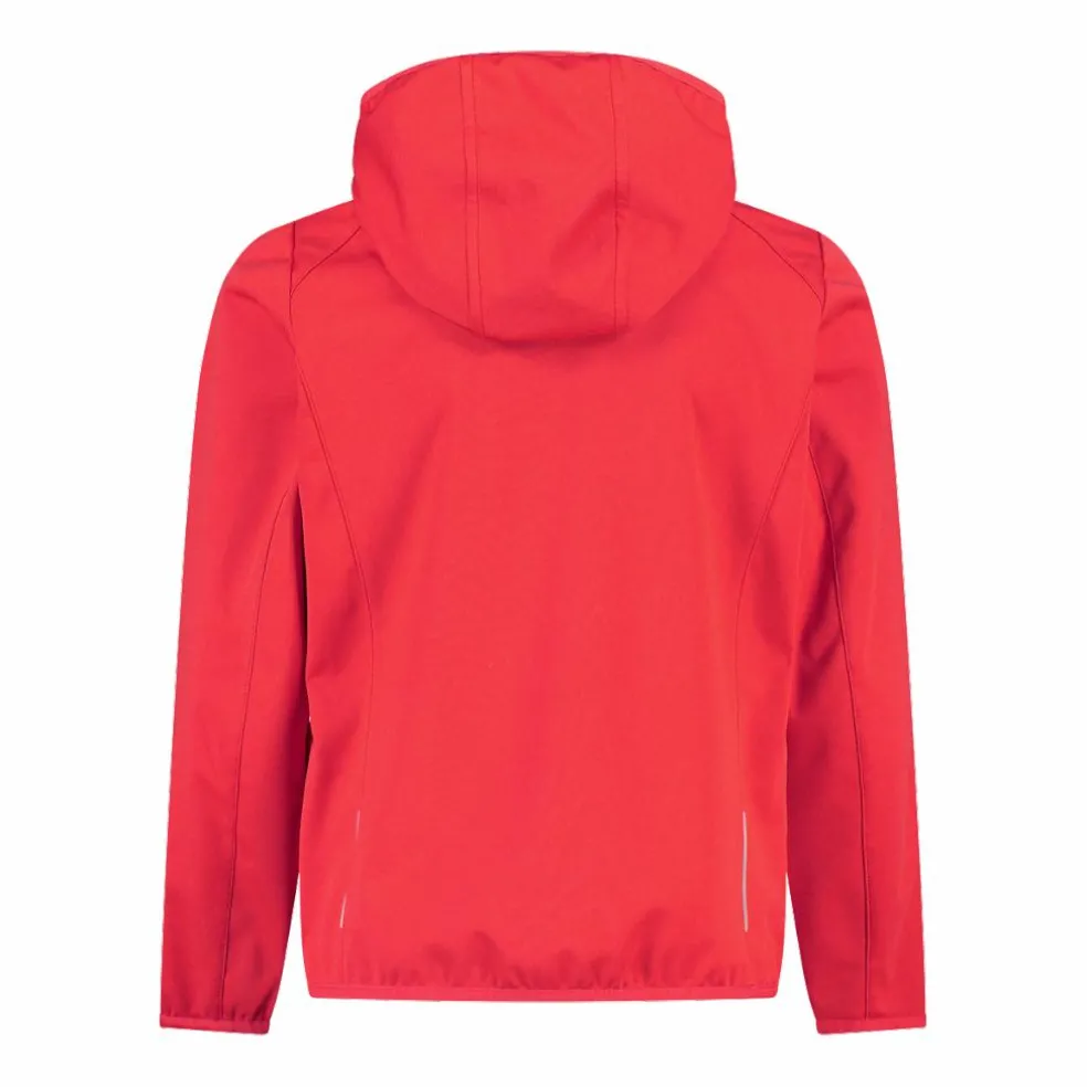 Giacca in softshell leggero da bambina con cappuccio fisso