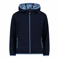Giacca in softshell leggero da bambina con cappuccio fisso