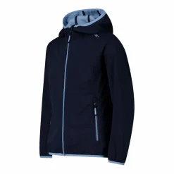 Giacca in softshell leggero da bambina con cappuccio fisso