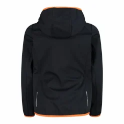 Giacca in softshell leggero da bambina con cappuccio fisso