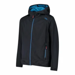 Giacca in softshell leggero da bambino con cappuccio fisso